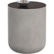 Diaz 20 X 16 inch Grey / Wood Grain Brown Outdoor End Table